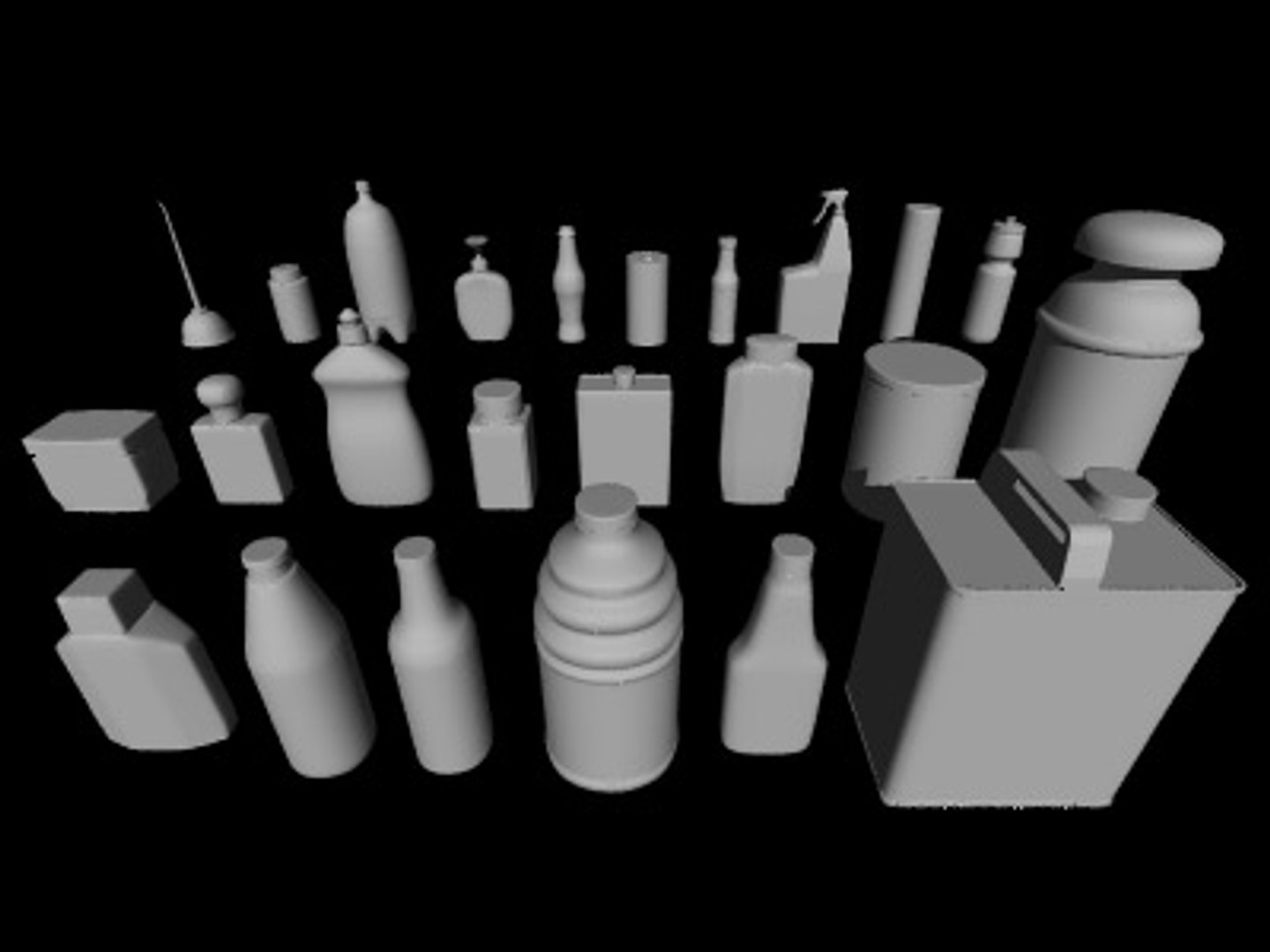 3ds bottles cans containers