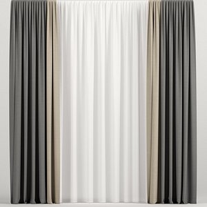 3D curtains tulle