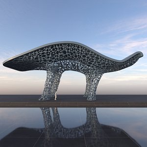 3D model Futuristic high Pavilion