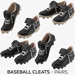 baseball cleats - pairs 3D model