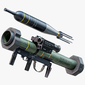 RGW 110 Anti-Tank Missile Launcher PBR 3D model