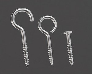 Screw hooks 02 3D