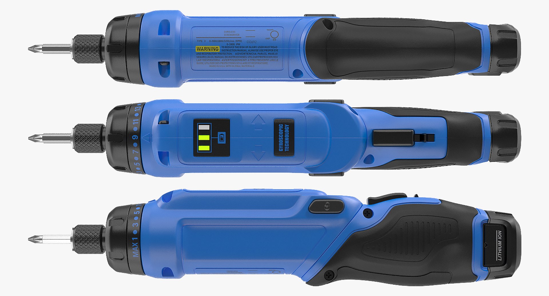 Gyroscopic Screwdriver Generic Screws 3D Model TurboSquid 1398409