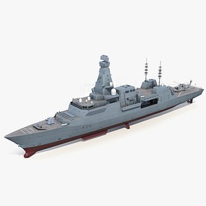 Type 26 Frigate with Merlin Mk2 Helicopter