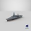 type 26 frigate merlin helicopter 3D model