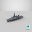 type 26 frigate merlin helicopter 3D model