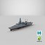 type 26 frigate merlin helicopter 3D model