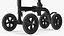 Schwarzer Knie-Scooter manipuliert