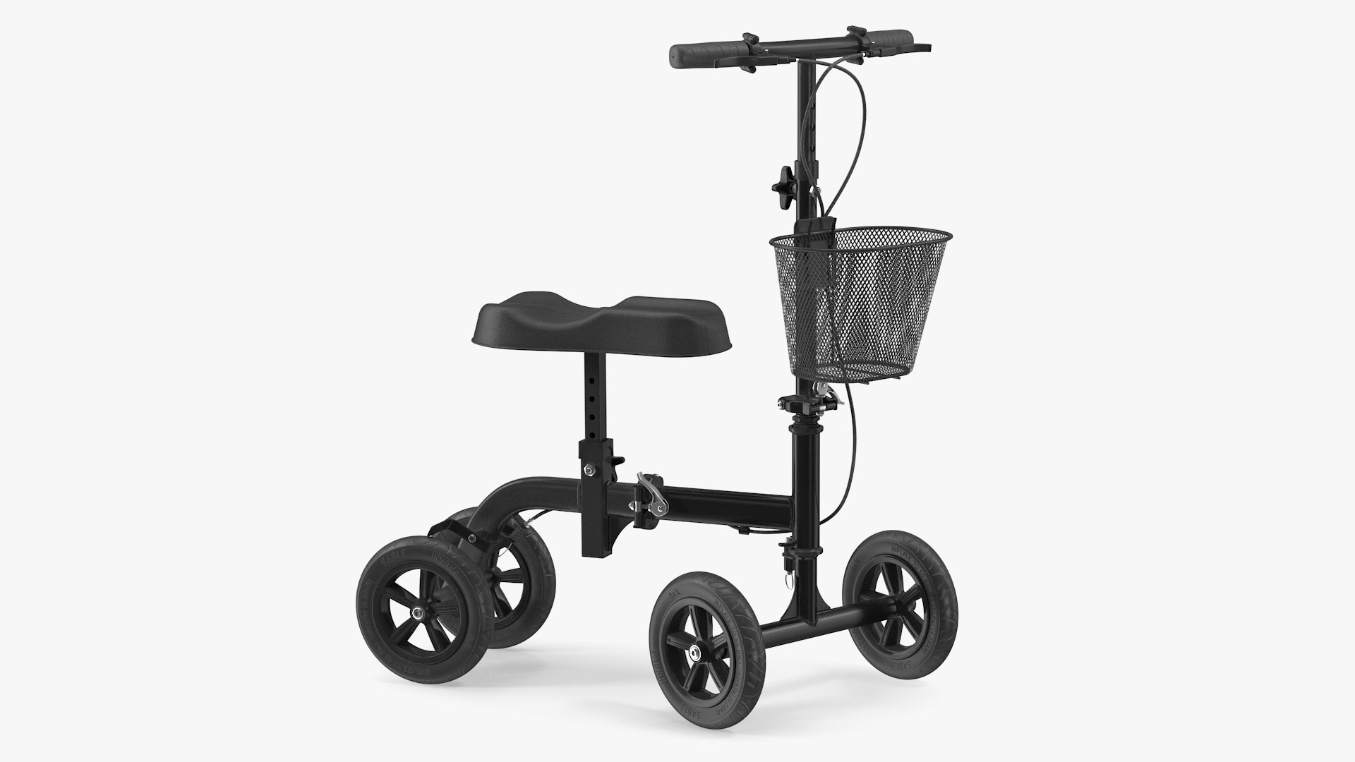 3D Black Knee Scooter Rigged TurboSquid 2087385