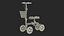 Schwarzer Knie-Scooter manipuliert