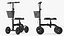 Schwarzer Knie-Scooter manipuliert