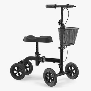Black Knee Scooter Rigged
