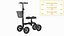 Schwarzer Knie-Scooter manipuliert