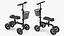 Schwarzer Knie-Scooter manipuliert