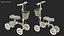 Schwarzer Knie-Scooter manipuliert