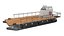 3D Pushboat with Barges Set model