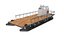 3D Pushboat with Barges Set model