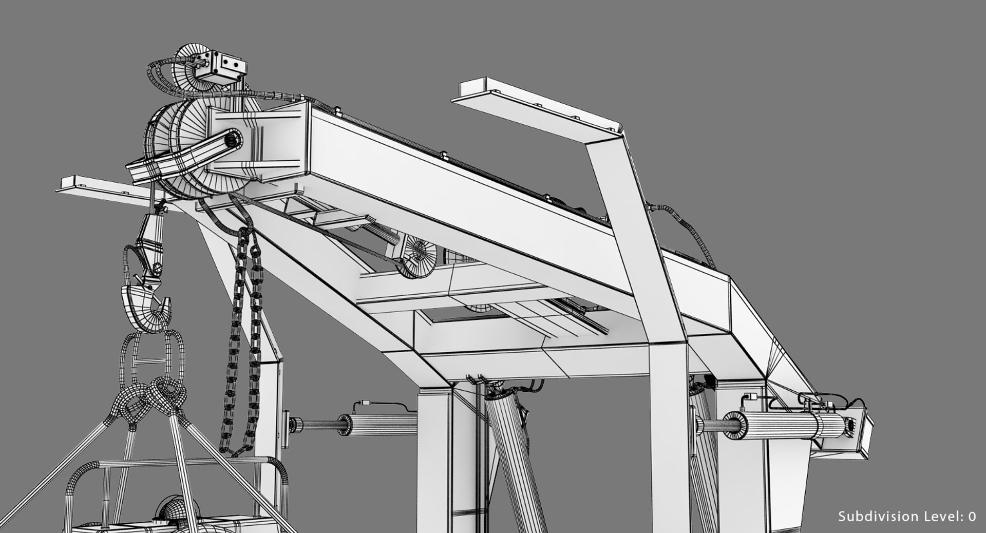 Navy Rhib Crane 3d Max