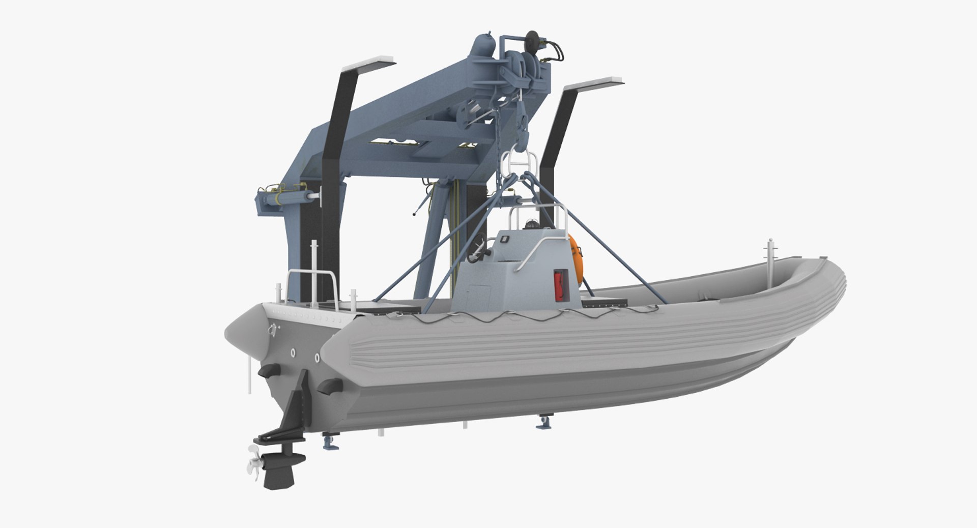 Navy Rhib Crane 3d Max