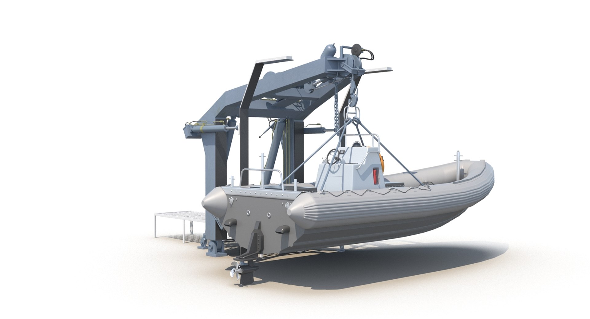Navy Rhib Crane 3d Max