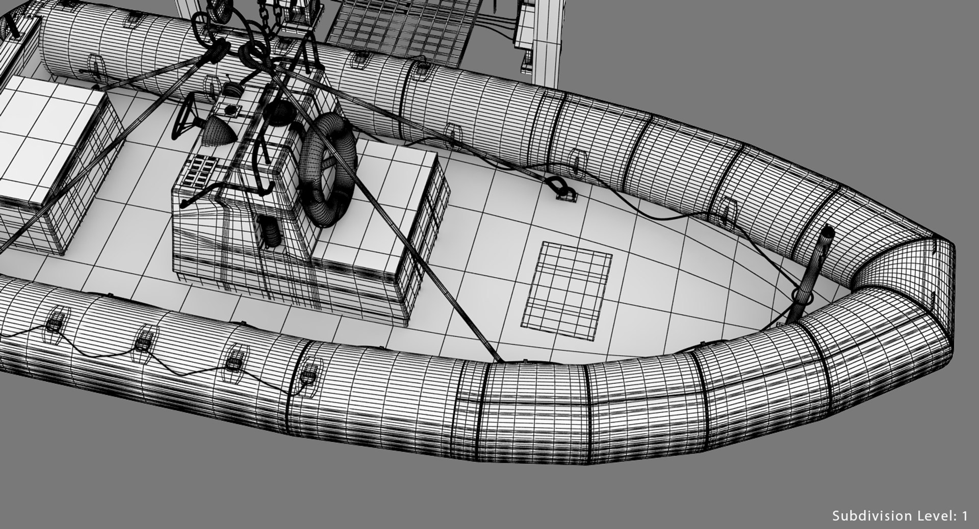 Navy Rhib Crane 3d Max