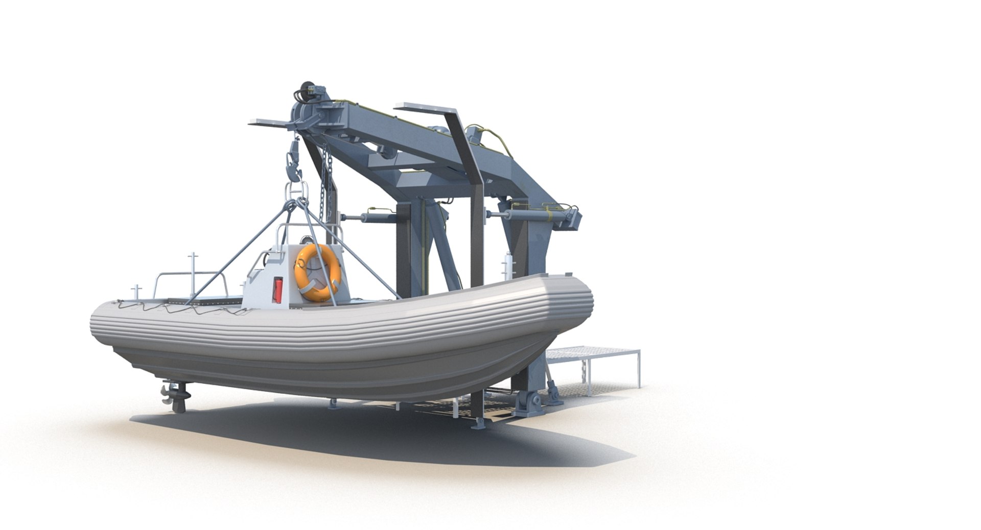 Navy Rhib Crane 3d Max