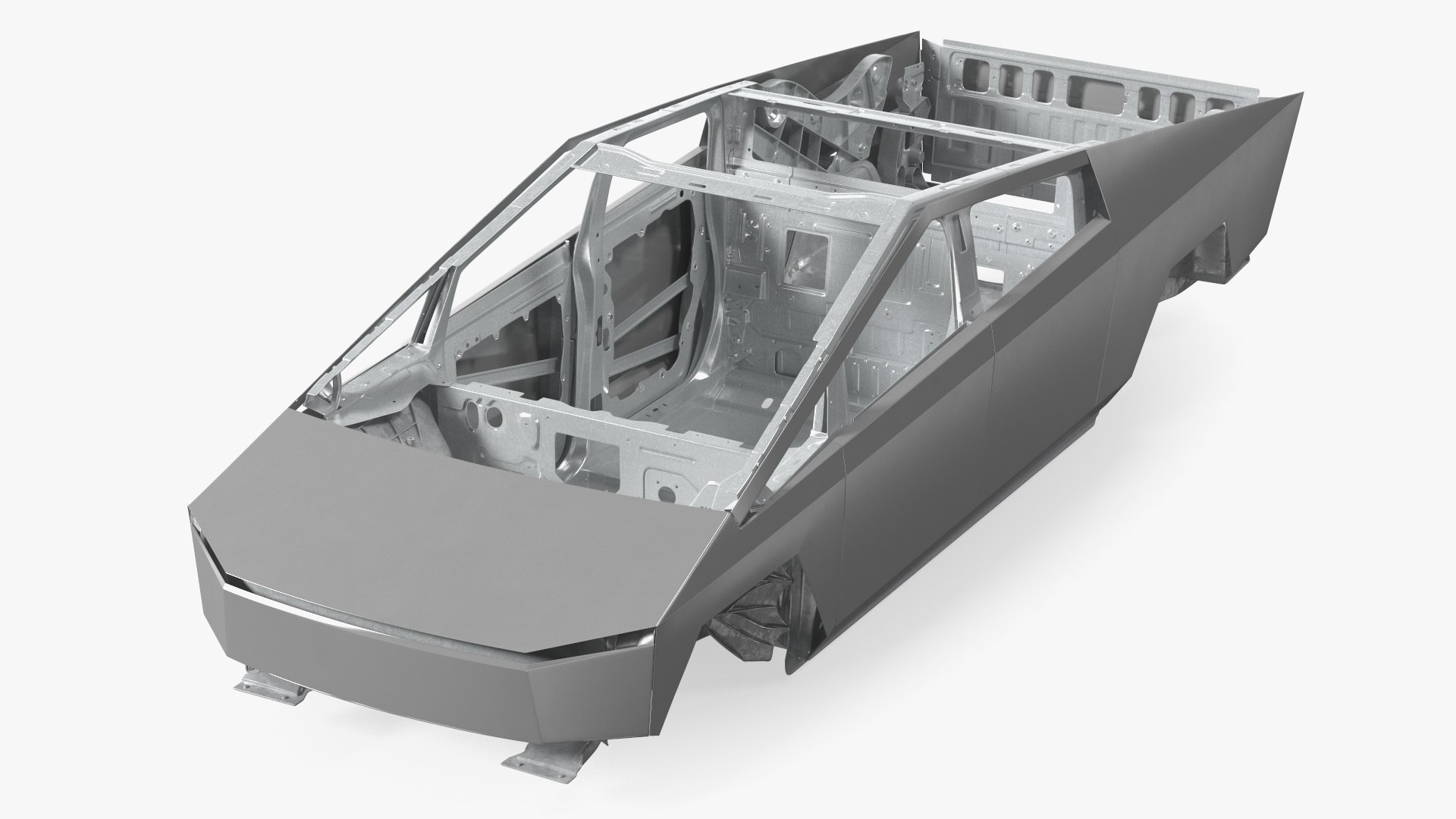 Tesla Cybertruck body frame 3D model preview