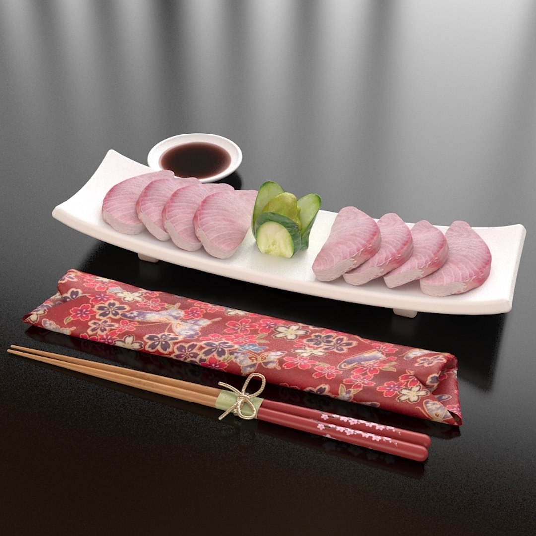 27 hamachi sashimi 3d max