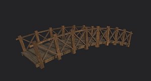 stylized bridge 3D model