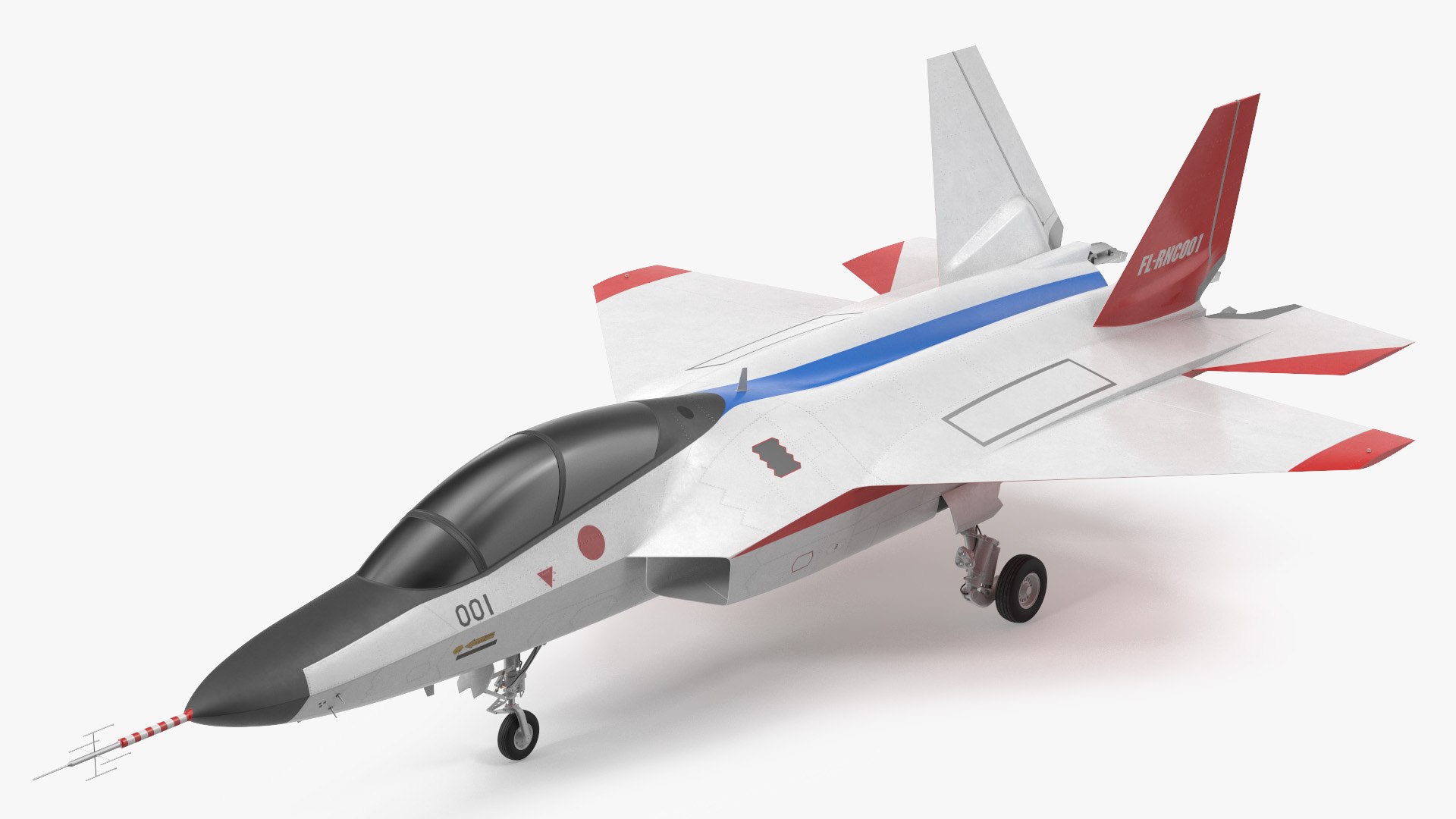 Mitsubishi X2 Shinshin Stealth Fighter Aircraft Exterior Only 3D 