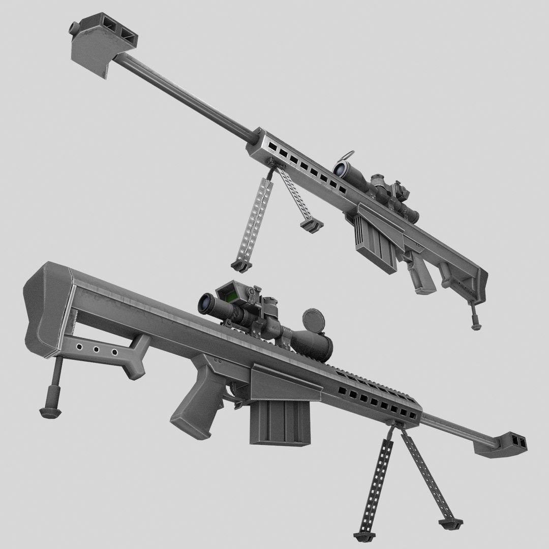 Sniper Rifle Barret M107 3d Model