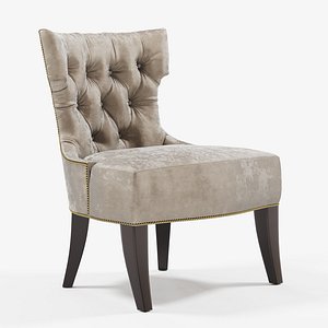 tufted lounge chair 3D model