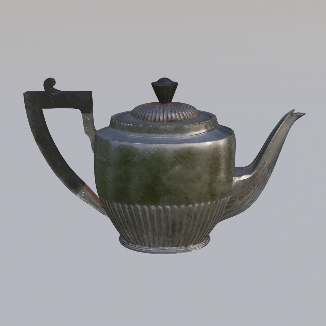 Free Old Rusty Tea Pot 3D model TurboSquid 2014357