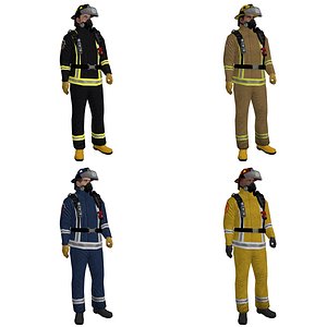 Fireman LOD1 Rigged Pack