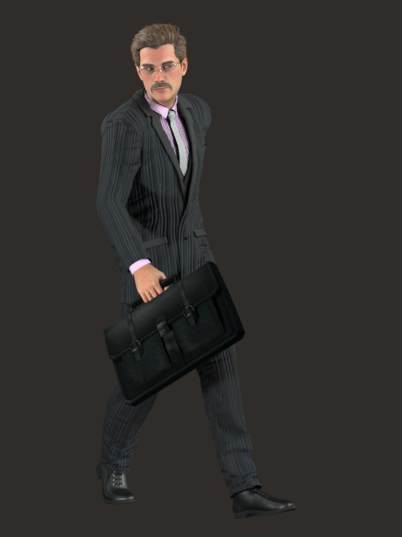 3D Realistic Rigged Professional Business Man Character 3D Model Model ...