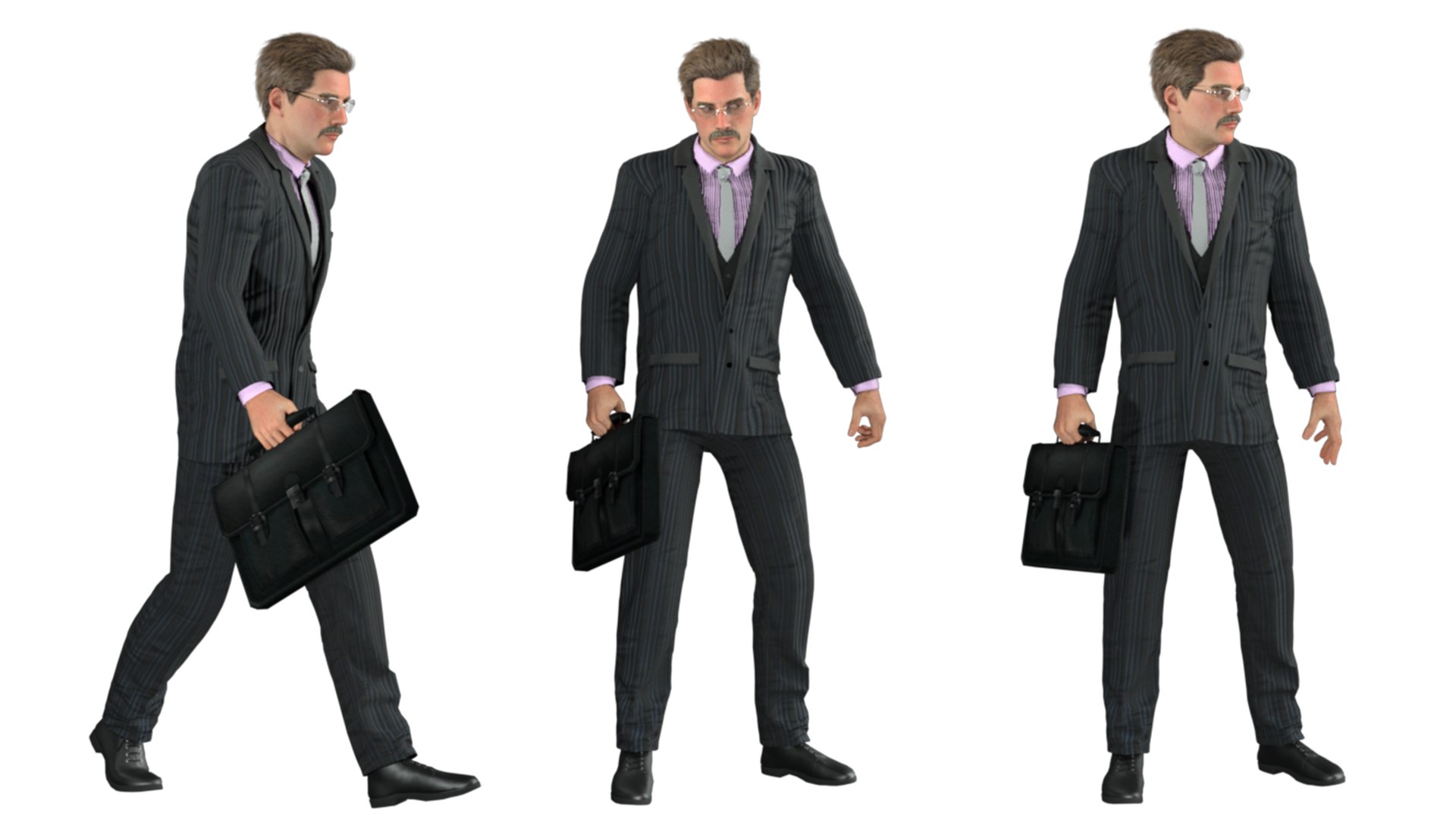 3D Realistic Rigged Professional Business Man Character 3D Model Model ...