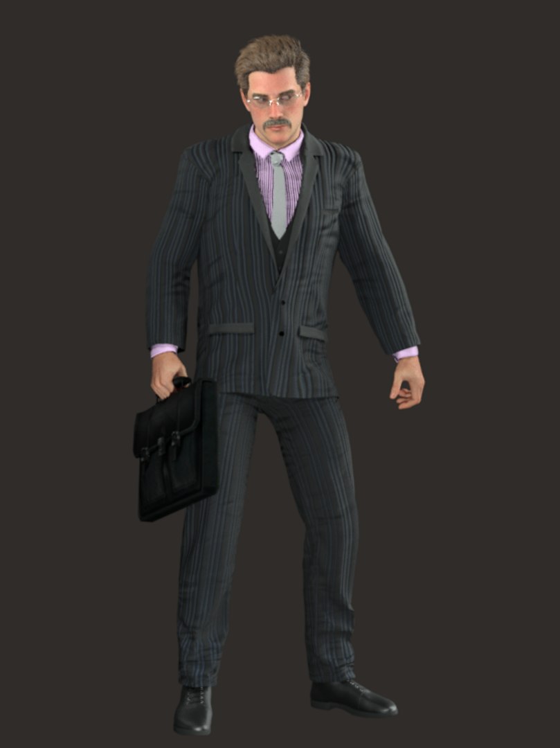 3D Realistic Rigged Professional Business Man Character 3D Model Model ...