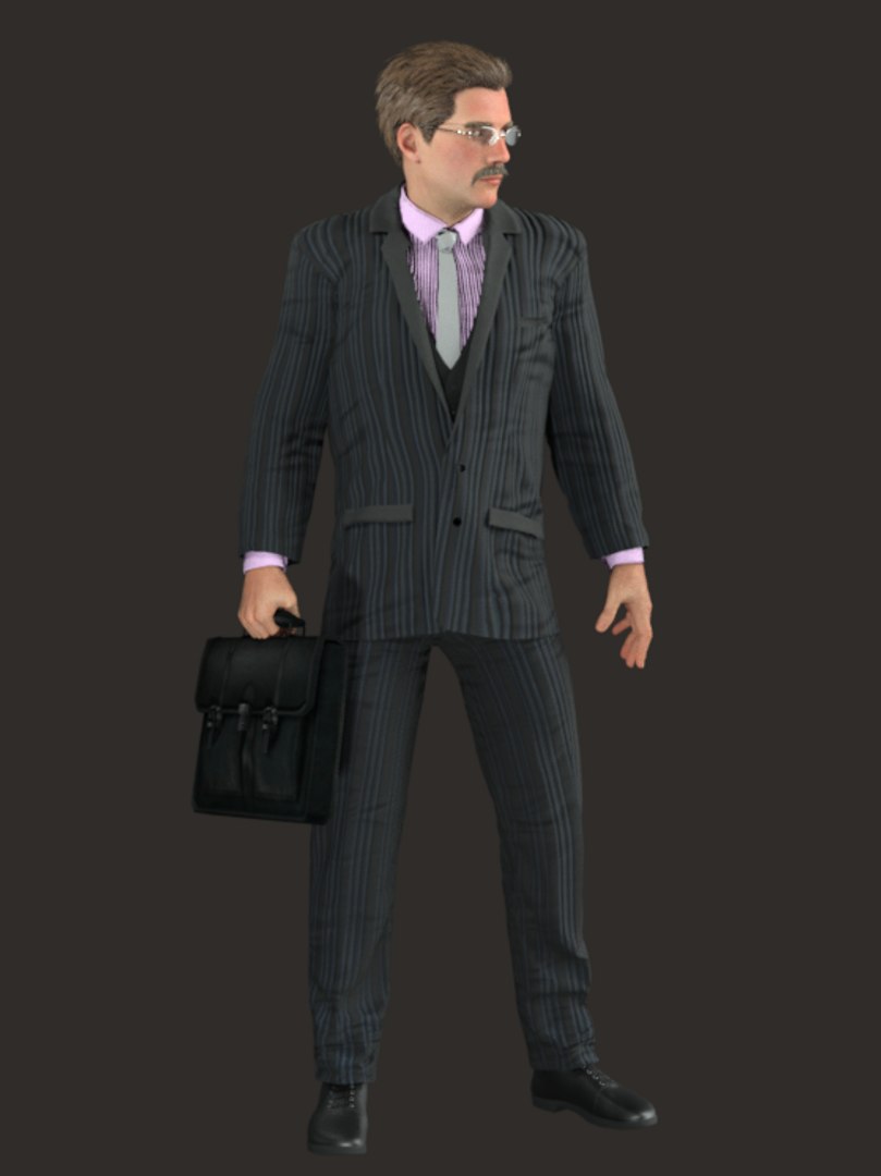 3D Realistic Rigged Professional Business Man Character 3D Model Model ...