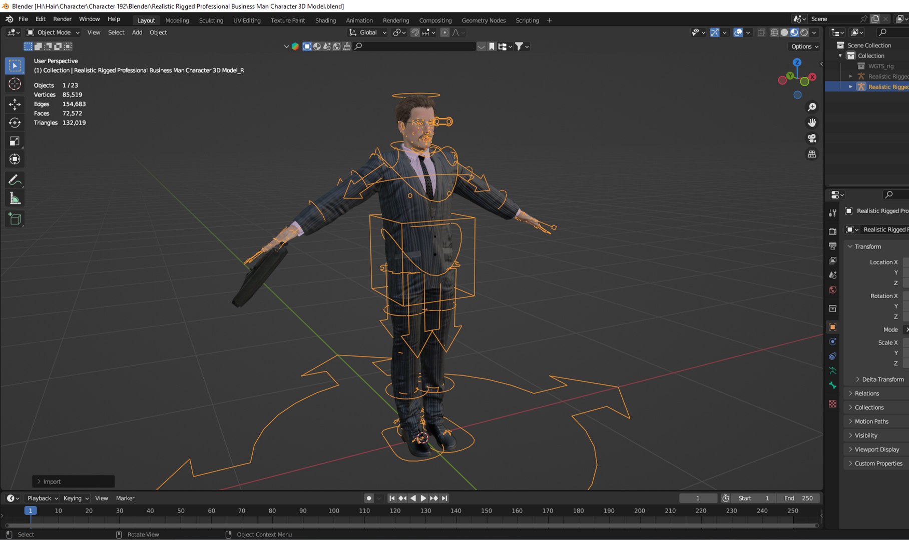 3D Realistic Rigged Professional Business Man Character 3D Model Model ...