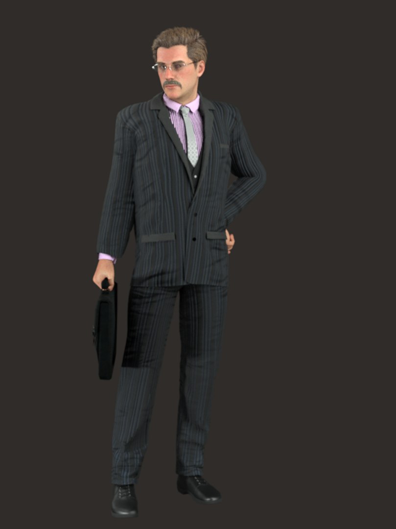 3D Realistic Rigged Professional Business Man Character 3D Model Model ...