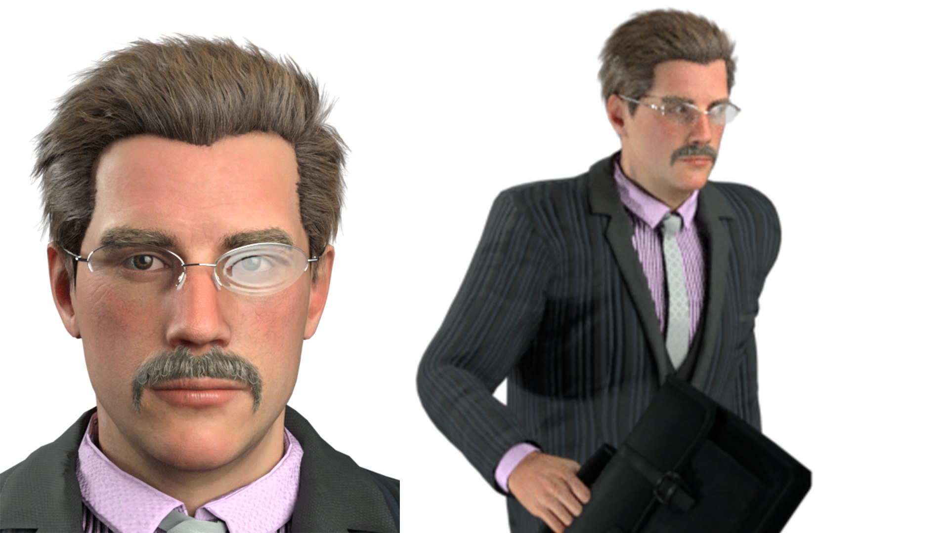 3D Realistic Rigged Professional Business Man Character 3D Model Model ...