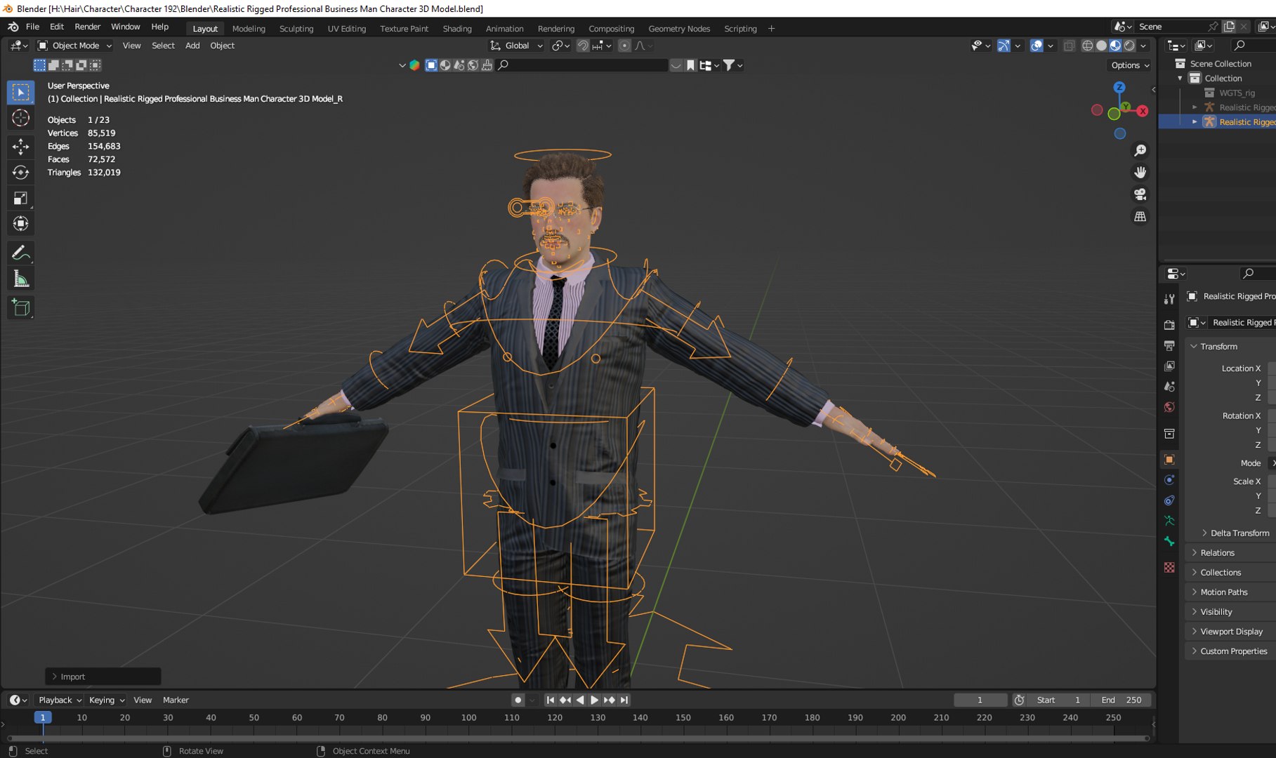 3D Realistic Rigged Professional Business Man Character 3D Model Model ...