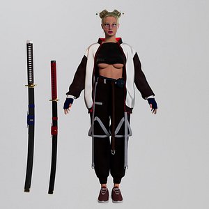 3D cinematic woman