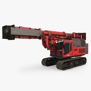 Hydraulics Pile Driver Generic Rigged 3D Model