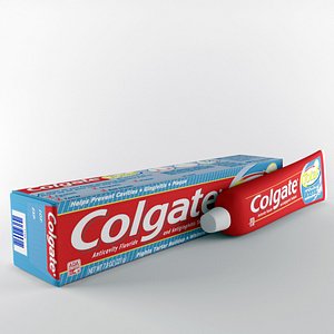3d model colgate tooth paste