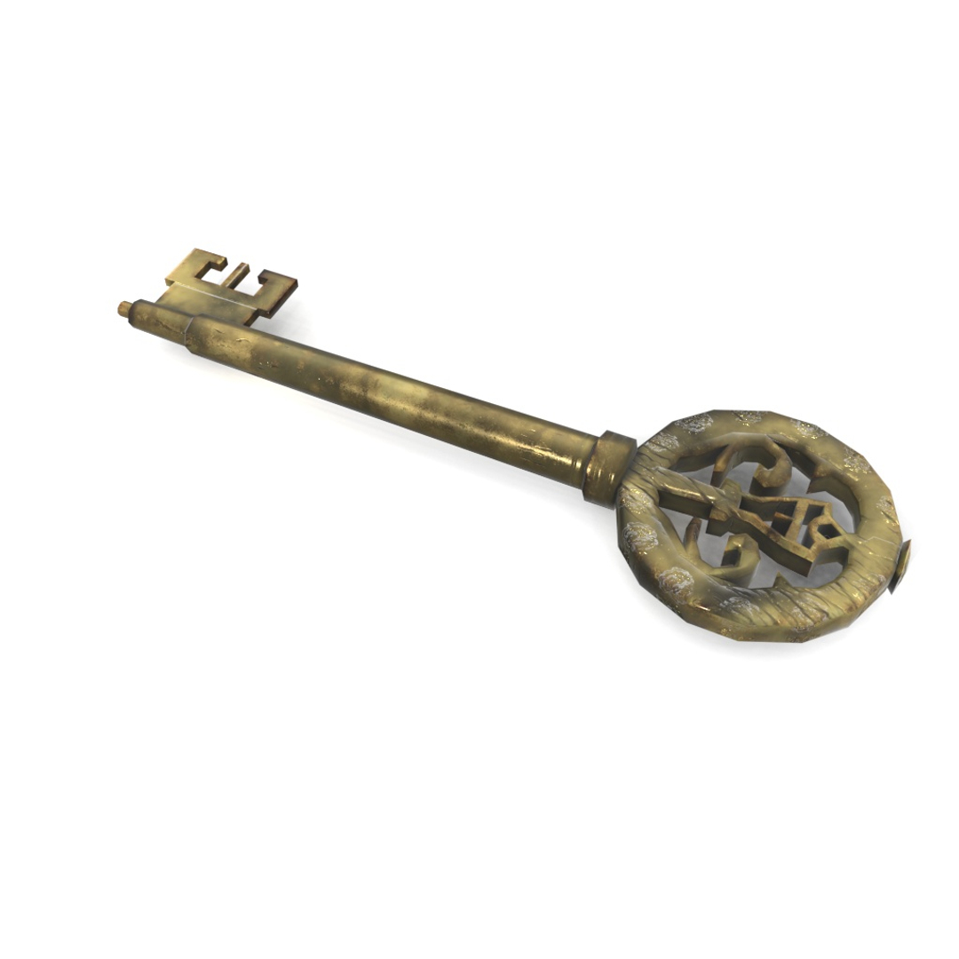 Low Poly Ornate Key 3D Model - TurboSquid 2254994