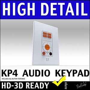 Russound KP4 Source Home Audio Wall Mount Keypad 3D Model