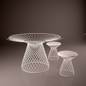 The table and stools