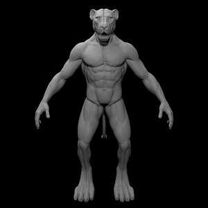 Lion Man - Blender 3D model