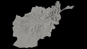 Afghanistan 3D printable map